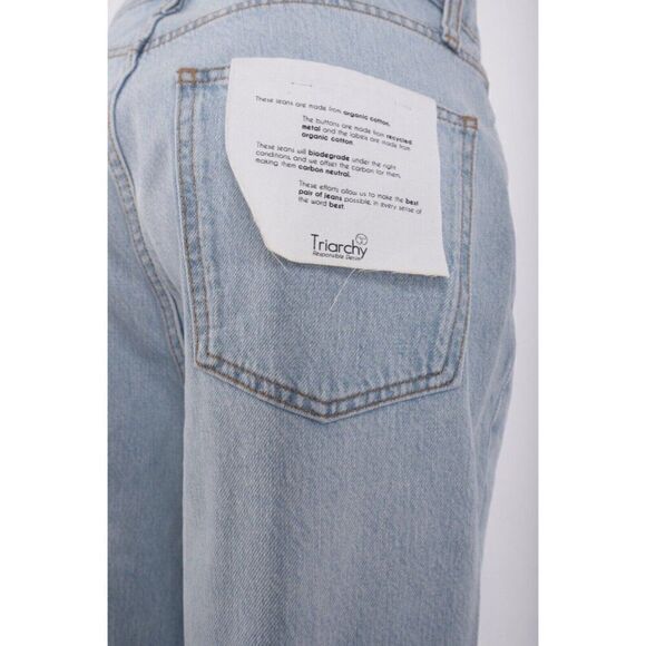 Triarchy Womens Distressed Ms. Triarchy Jeans Light Indigo Sz US 2 EU 26 New - Picture 5 of 8